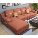  Bộ ghế sofa góc L màu carot GT217 Tobain 2m76 x 1m65 giá rẻ 