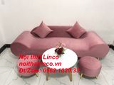  Bộ ghế sofa băng văng thuyền SFT 2m hồng hường cánh sen giá rẻ 