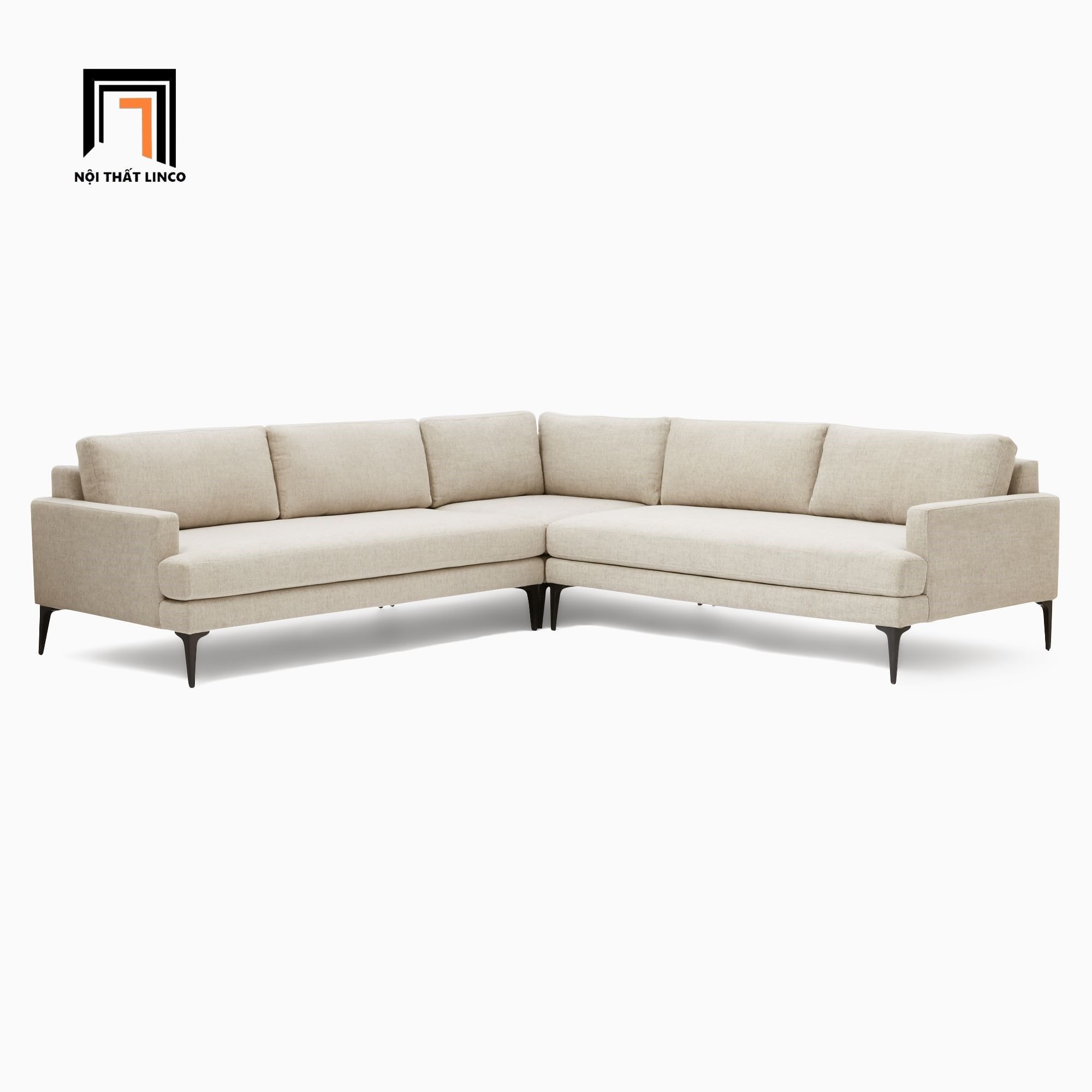  Bộ ghế sofa góc phòng khách GT133 Andes 2m2 x 2m2 xám đậm 