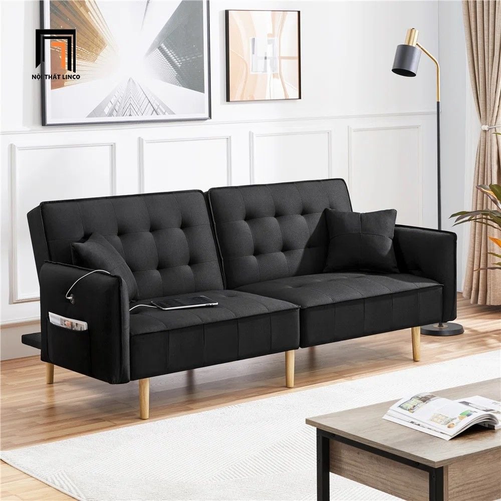  Ghế sofa giường nằm giật lún GB52 Caste dài 1m85 