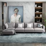  Ghế sofa góc L 3m x 1m6 GT188 Creusot màu xám lông chuột 