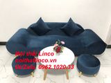  Bộ ghế sofa băng văng thuyền SFT dài 2m xanh dương đen 