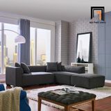  Bộ ghế sofa góc L đa năng 2m5 x 1m6 GT3 Kingee cho phòng khách lớn 