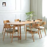  Set bàn ăn 6 ghế hình oval 25-KH6-G32-B92Oval phòng bếp lớn 