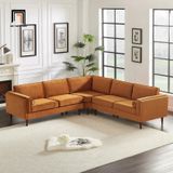  Bộ ghế sofa góc gia đình GT240 Granville 2m4 x 2m4 màu cam 