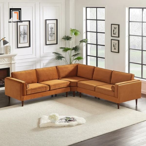 sofa góc L 2m4 x 2m4 màu cam