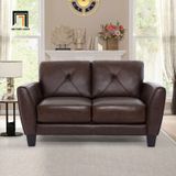  Set ghế sofa phòng khách nâu đậm KT142 Nayelys da Pu mềm 