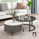  Cặp bàn tròn sofa phòng khách BSF3 Como căn hộ chung cư 