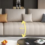  Bộ ghế sofa băng da Pu dài 2m6 BT279 Flin kèm ghế đôn vuông 