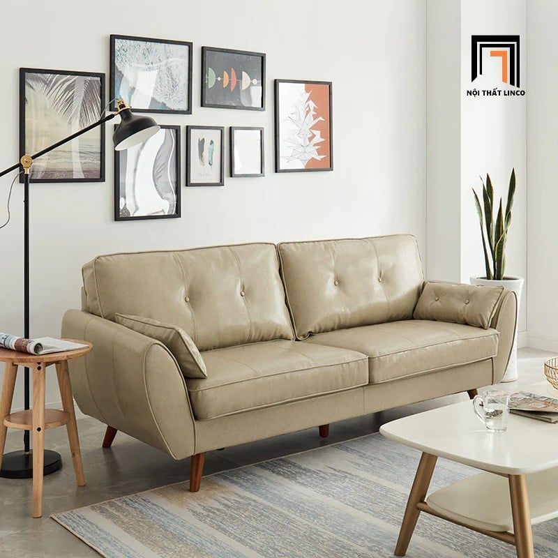  Bộ ghế sofa da giả sang trọng KT109 Rothry màu xanh than 