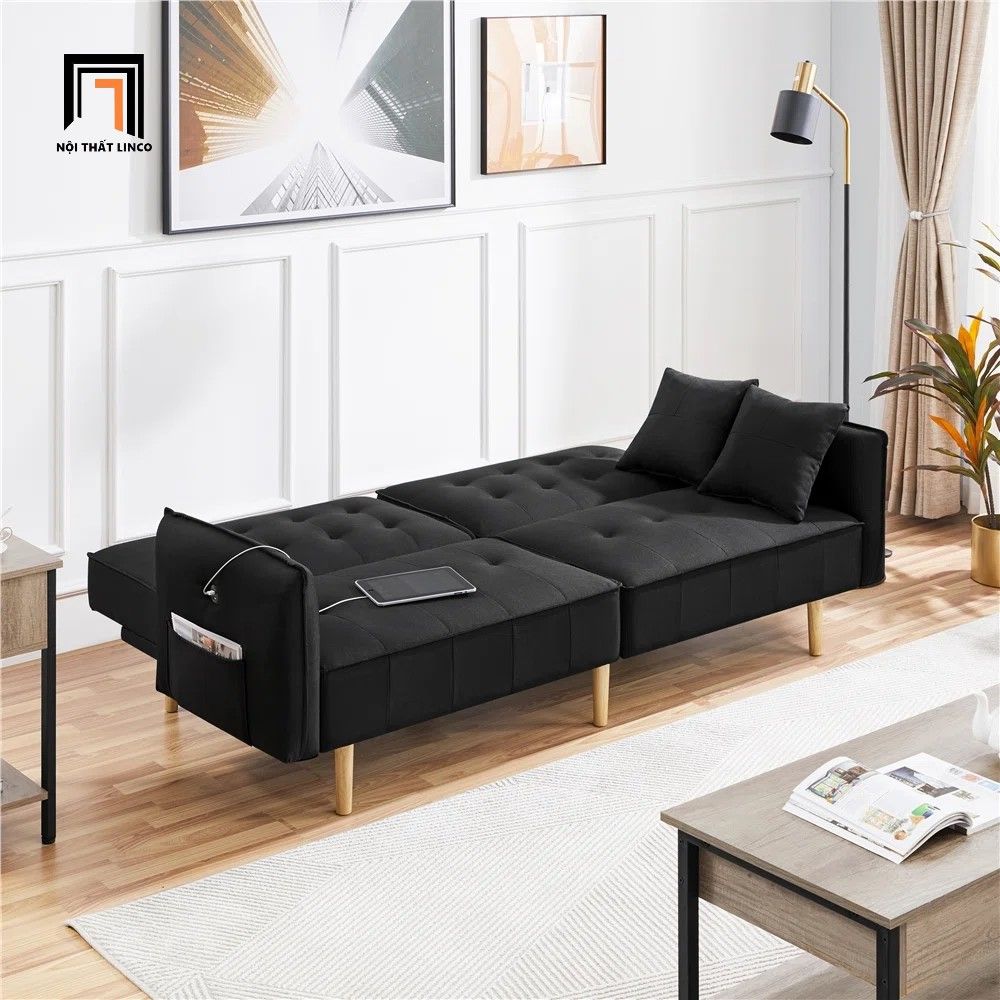  Ghế sofa giường nằm giật lún GB52 Caste dài 1m85 