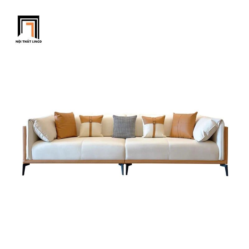  Bộ ghế sofa góc da công nghiệp GT184 Morelia 3m2 x 1m6 hiện đại 