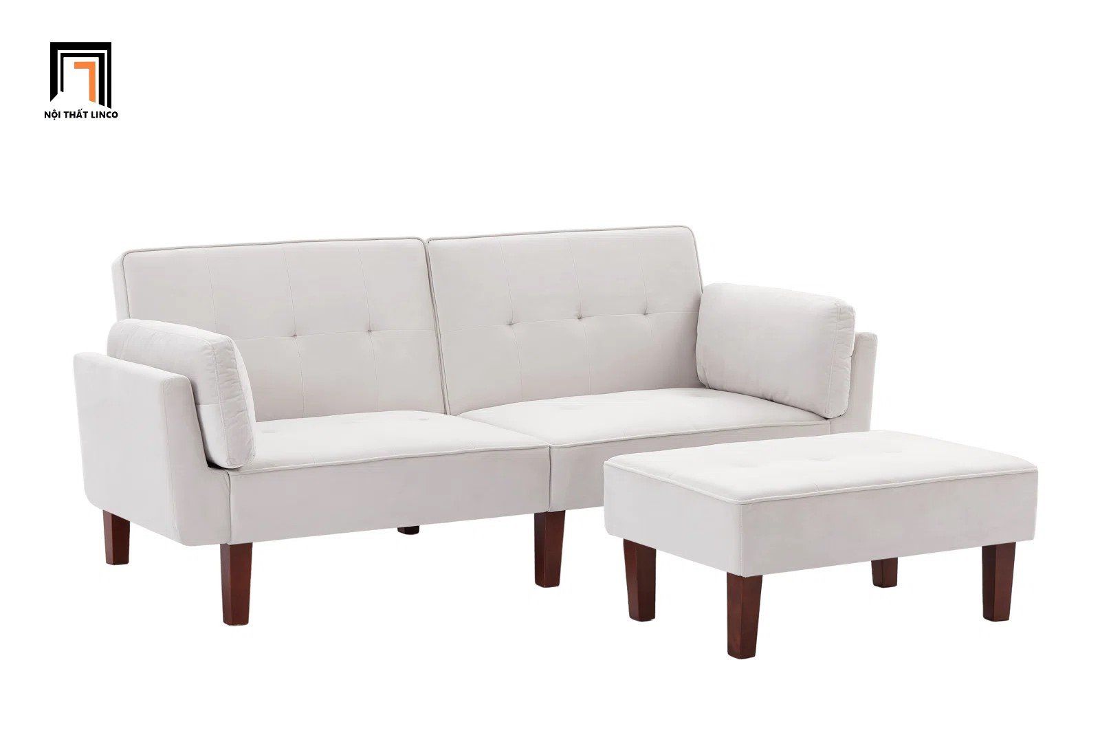  Bộ ghế sofa giường nằm GB53 Armisen dài 2m màu xám trắng 