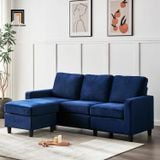  Bộ ghế sofa băng kèm đôn vuông BT314 Cambell dài 2m2 giá rẻ 