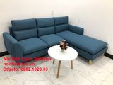  Bộ Sofa Góc chữ L | So pha vải bố xanh dương giá rẻ đẹp phòng khách | Nội thất Linco Sài Gòn 