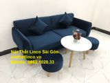  Bộ bàn ghế sofa băng văng xanh dương đậm giá rẻ Nội thất Linco Sài Gòn 