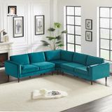  Bộ ghế sofa góc gia đình GT240 Granville 2m4 x 2m4 màu cam 