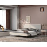  Giường ngủ xinh xắn bọc vải nỉ GN46 Daryl 1m6 x 2m màu đen 