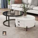  Cặp bàn tròn sofa phòng khách BSF3 Como căn hộ chung cư 