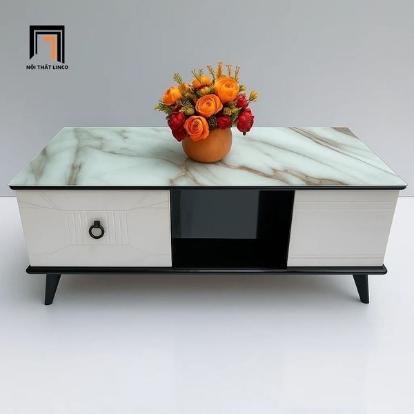 bàn sofa phòng khách kính cường lực