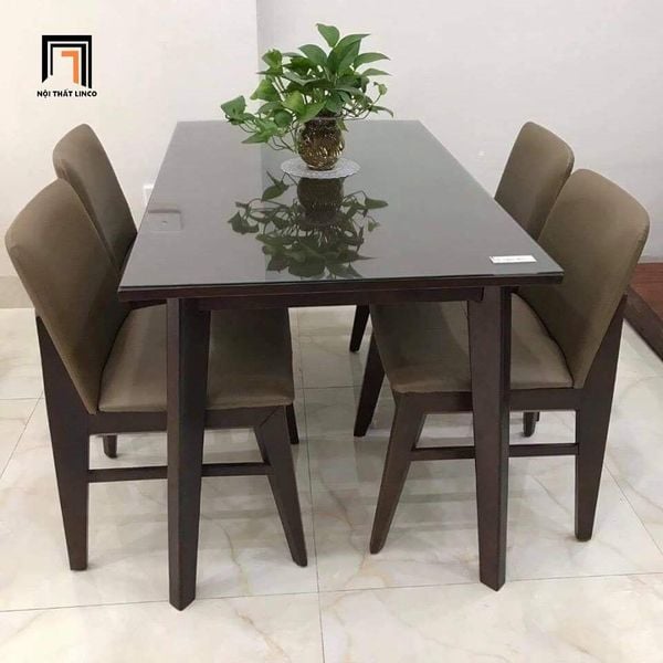 bộ bàn ăn 4 ghế 1m2 cho căn hộ chung cư