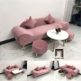  Bộ ghế sofa băng văng thuyền SFT 2m hồng hường cánh sen giá rẻ 