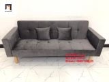  Bộ ghế sofa băng giường nằm dài 2m xám lông chuột vải nhung 