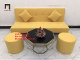  Bộ ghế sofa bed giường thông minh SFG dài 1m7 vàng chanh nhỏ gọn 