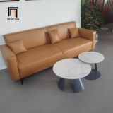  Cặp 2 bàn tròn mặt đá khung chân xòe BTPK33 Medow xinh xắn 