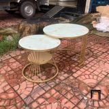  Cặp bàn đôi sofa kính giả đá BTPK15 Quentes cho văn phòng 