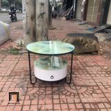  Bàn trà phòng khách nhỏ gọn BTPK20 Carton mặt kính 2 tầng 