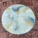  Bàn trà phòng khách nhỏ gọn BTPK20 Carton mặt kính 2 tầng 