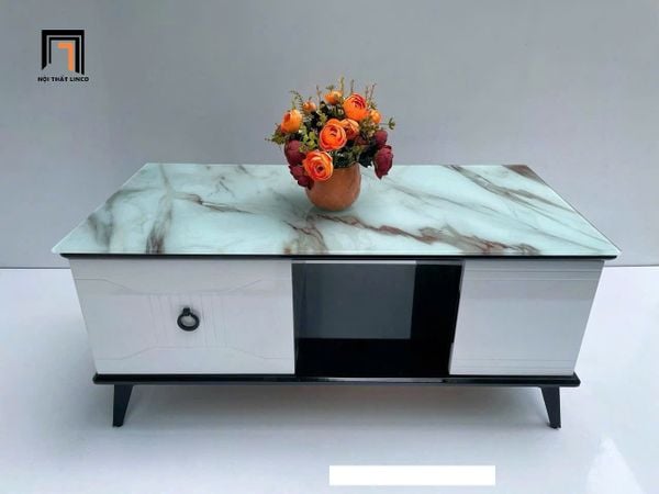 bàn sofa phòng khách kính cường lực