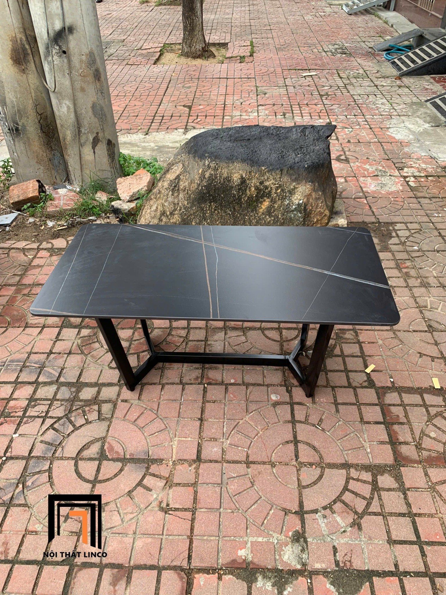  Bàn trà cho văn phòng làm việc BTPK21 Peralta 1m x 50 đá đen 