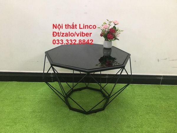 bàn sofa hình lục giác mặt 70cm