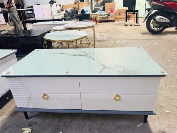 bàn sofa mặt kính cường lực