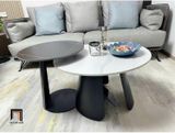  Cặp 2 bàn tròn mặt đá khung chân xòe BTPK33 Medow xinh xắn 