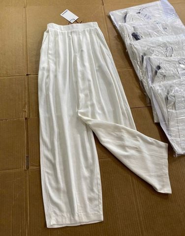 QUẦN LINEN BERSHKA BAGGY TRẮNG
