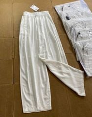 QUẦN LINEN BERSHKA BAGGY TRẮNG