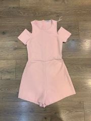 jumpsuit zara hở vai , hồng đen