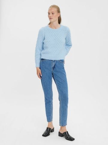 ÁO LEN VERO MODA CỔ TRÒN Ô TRÁM