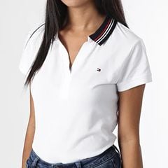 ÁO TOMMY CÓ CỔ VIỀN TRẮNG