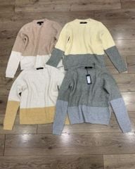 ÁO LEN VERO MODA GÂN CỔ TRÒN PHỐI MÀU