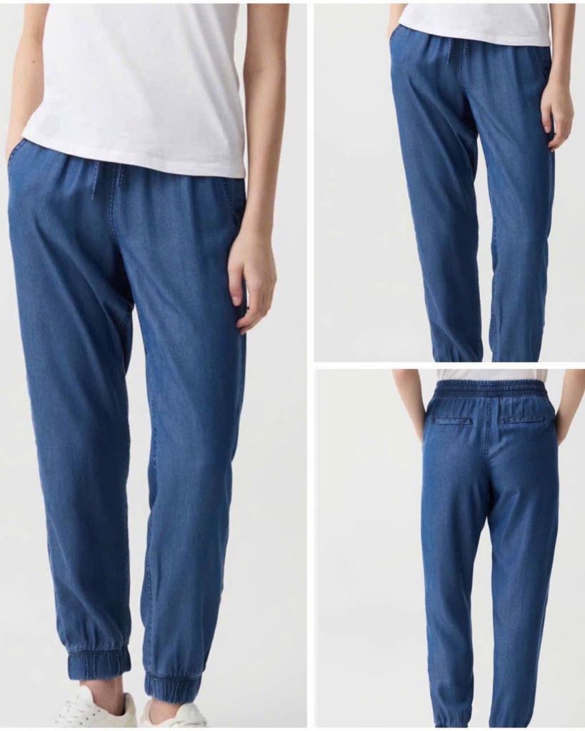QUẦN JEANS GU LƯNG THUN CẮT MẠC
