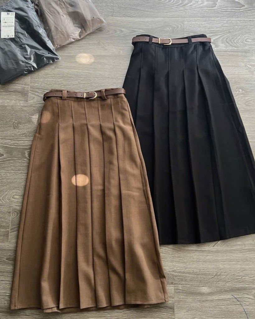 CHÂN VÁY ZARA LƯNG THUN CÓ BELT