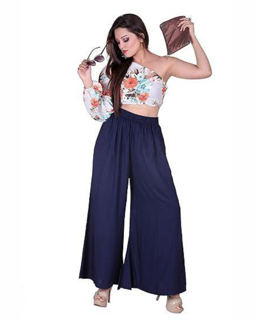 QUẦN ZARA XANH LƯNG THUN ỐNG RỘNG