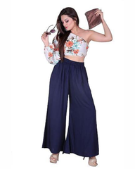 QUẦN ZARA XANH LƯNG THUN ỐNG RỘNG
