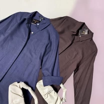 ĐẦM LINEN ME CÓ CỔ TAY DÀI