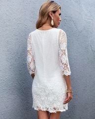 Đầm ren trắng cắt mạc