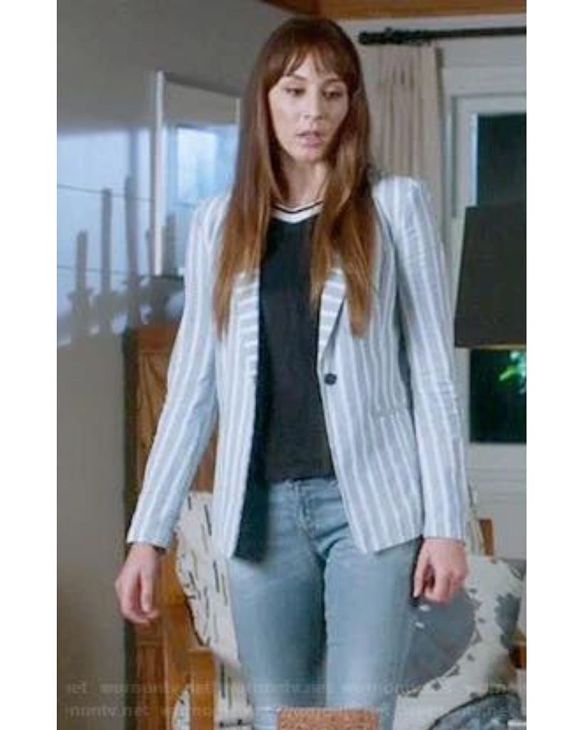 VEST LINEN SỌC XANH